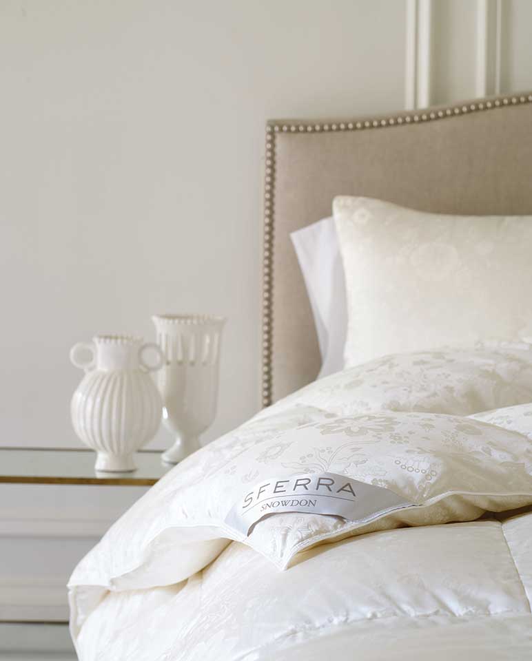 Snowdon Duvet by Sferra | 900+ Loft White Goose Down