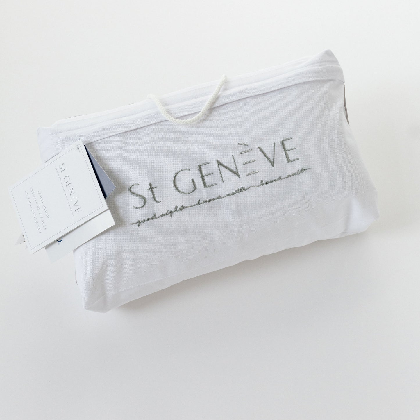 Travel Pillow by St Geneve | White Goose Down