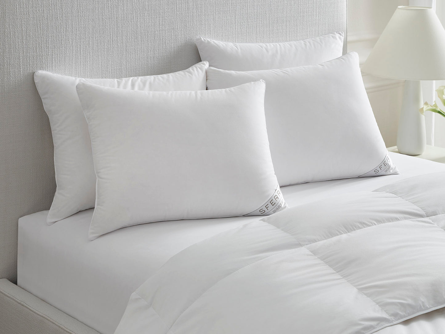 Somerset Duvet by Sferra | 700+ Loft White Goose Down