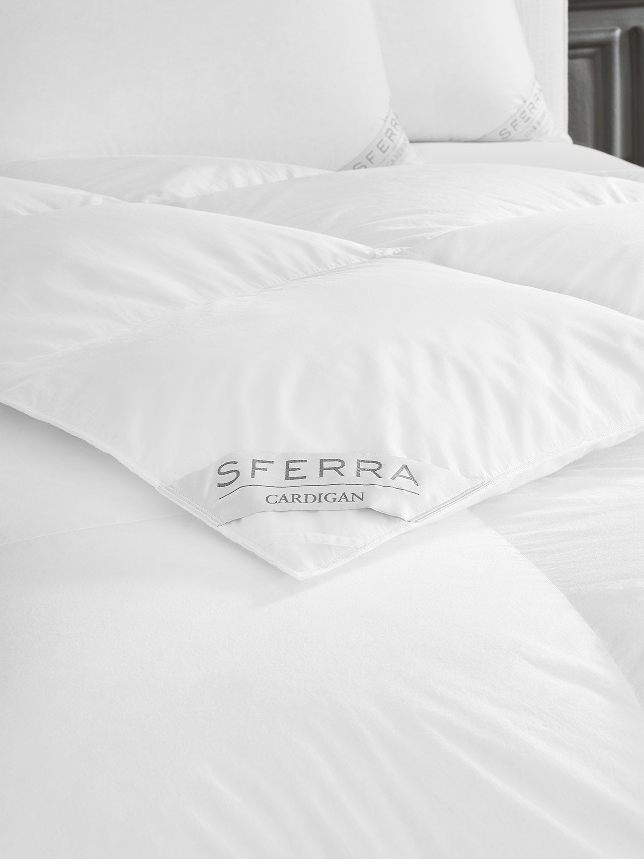Cardigan Duvet by Sferra | 800+ Loft White Goose Down