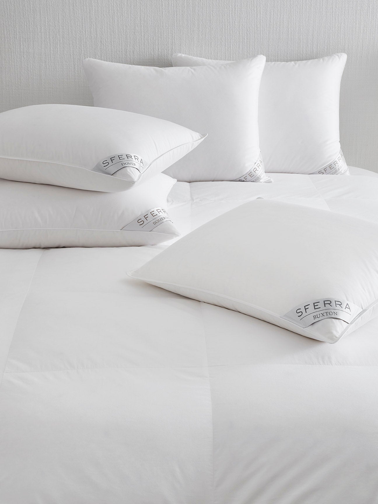 Somerset Duvet by Sferra | 700+ Loft White Goose Down
