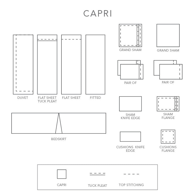 Capri Sample Capri | Sheet Sets | King Set Sample Sale – Hydeaway Shop